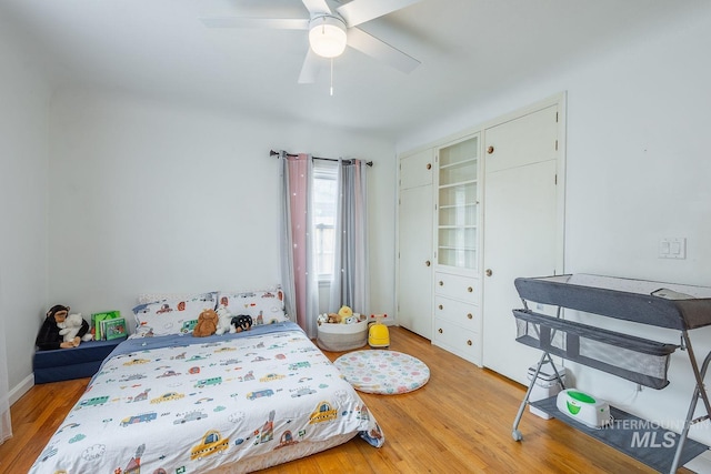 3102 N Sycamore Dr, Boise, ID 83703 - bedroom with wood finished floors and ceiling fan