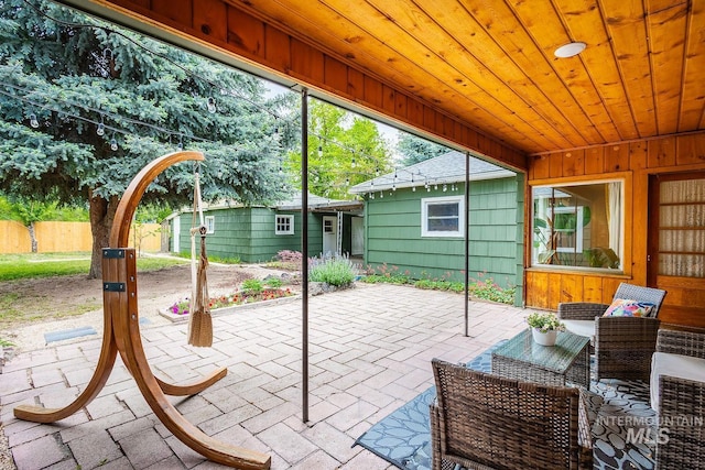 3102 N Sycamore Dr, Boise, ID 83703 - view of patio / terrace featuring fence and an outdoor structure