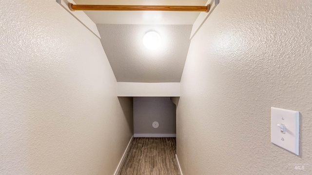 161 S Baraya Way, Meridian, ID 83642 - hall with a textured wall, wood finished floors, and baseboards