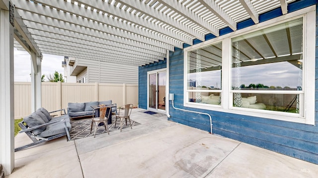 161 S Baraya Way, Meridian, ID 83642 - view of patio / terrace featuring an outdoor hangout area and a pergola