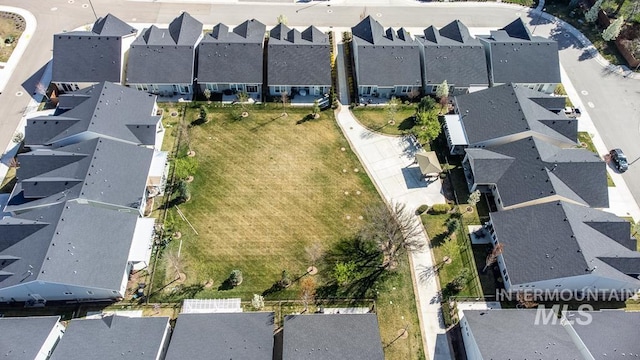 aerial view featuring a residential view