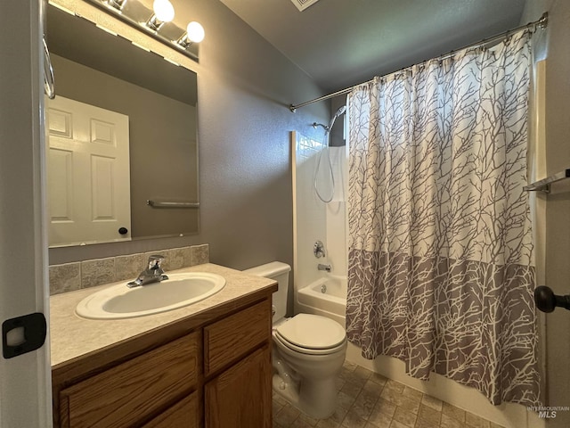 16928 N Chelford Loop, Nampa, ID 83687 - bathroom featuring shower / tub combo with curtain, toilet, and vanity