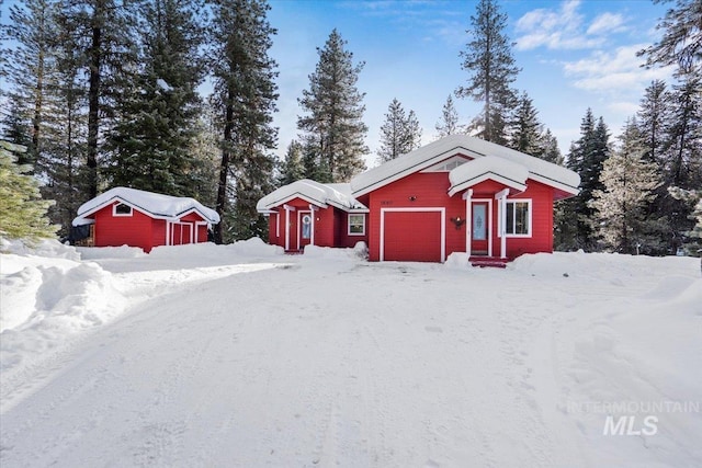 view of snow covered structure