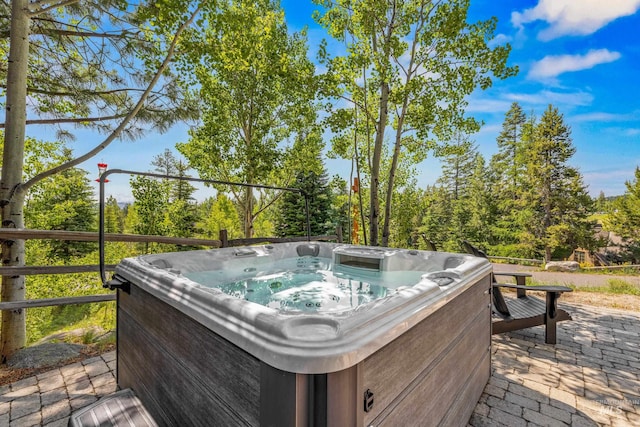 7 Golden Bench Ct, Donnelly, ID 83615 - wooden deck with a hot tub