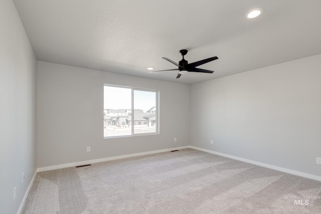 3530 W Littleton Dr, Meridian, ID 83642 - empty room featuring recessed lighting, light colored carpet, and ceiling fan
