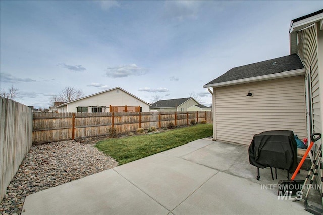 view of patio / terrace featuring a fenced backyard