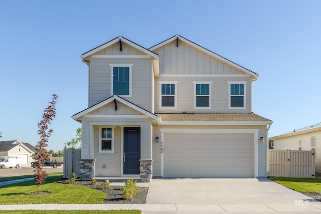 craftsman-style house featuring a garage