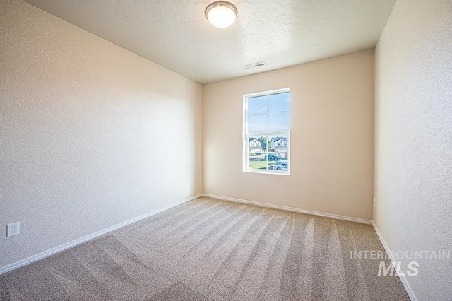 13513 Palm Bch, Caldwell, ID 83607 - spare room featuring carpet floors, a textured wall, and a textured ceiling
