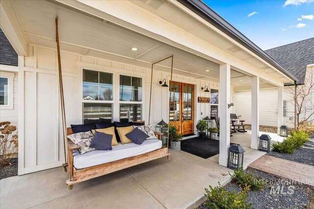 10935 Purple Sage Rd, Middleton, ID 83644 - view of patio with a porch and french doors