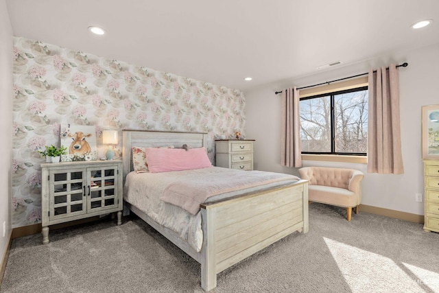 view of carpeted bedroom