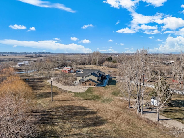 drone / aerial view featuring a rural view