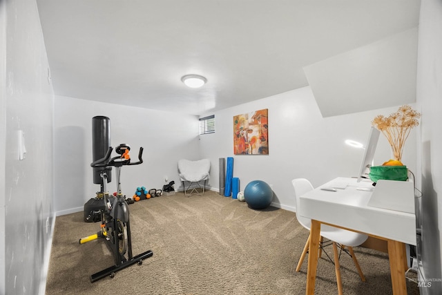1309 S Pacific St, Boise, ID 83705 - workout room featuring carpet flooring and baseboards