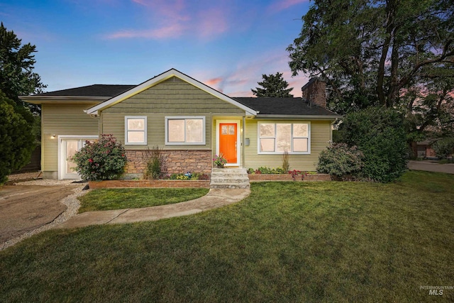 1309 S Pacific St, Boise, ID 83705 - view of front of home with a chimney and a front yard