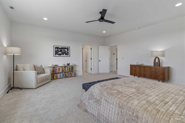 125 S Eagles Roost Way, Eagle, ID 83616 - bedroom featuring carpet floors, recessed lighting, and a ceiling fan