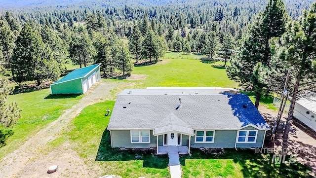 12 Blue Spruce Ct, Cascade, ID 83611 - view from above of property featuring a forest