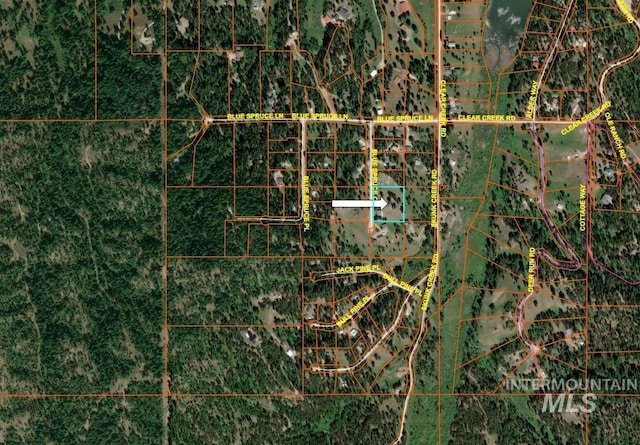 12 Blue Spruce Ct, Cascade, ID 83611 - map of property location with property parcel outlined