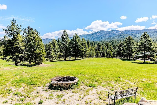 12 Blue Spruce Ct, Cascade, ID 83611 - view of mountain backdrop with a heavily wooded area