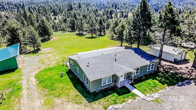 12 Blue Spruce Ct, Cascade, ID 83611 - view of subject property with a heavily wooded area