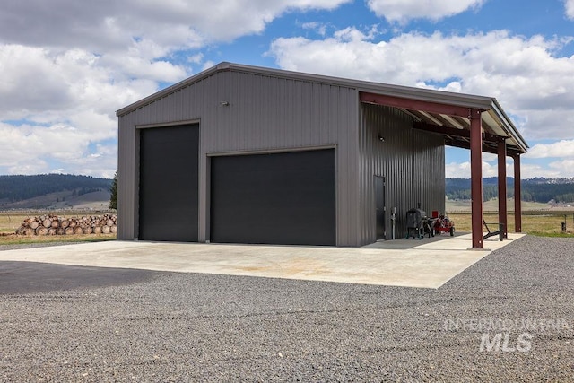 garage with a garage