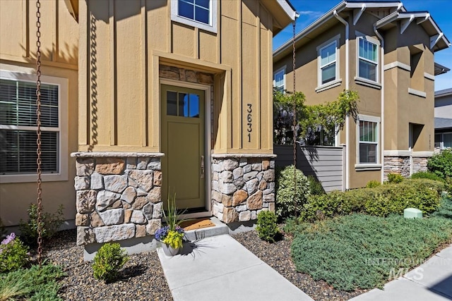 3631 S Pheasant Tail Way, Boise, ID 83716 - entrance to property with stone siding and stucco siding