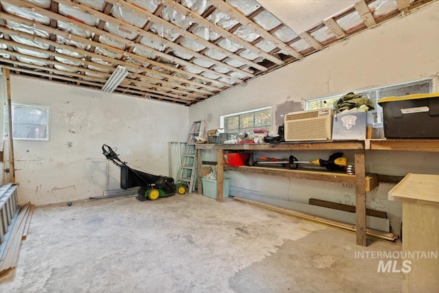view of storage area