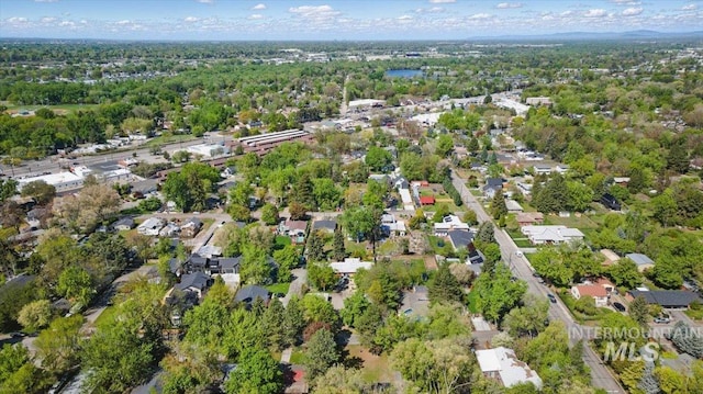 aerial view with a residential view