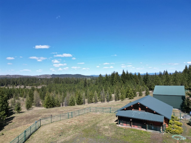 overview of rural landscape featuring a forest