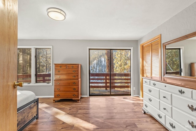 sitting room featuring hardwood / wood-style floors