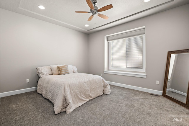 1457 Summerheights, Meridian, ID 83646 - carpeted bedroom featuring baseboards, ceiling fan, recessed lighting, and visible vents