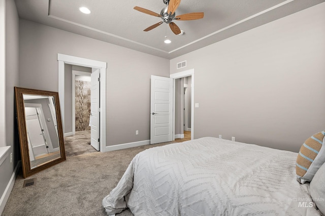 1457 Summerheights, Meridian, ID 83646 - bedroom featuring a raised ceiling, baseboards, carpet flooring, and visible vents