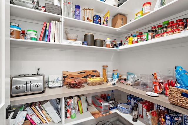 view of pantry