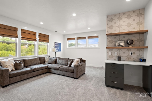 view of carpeted living room