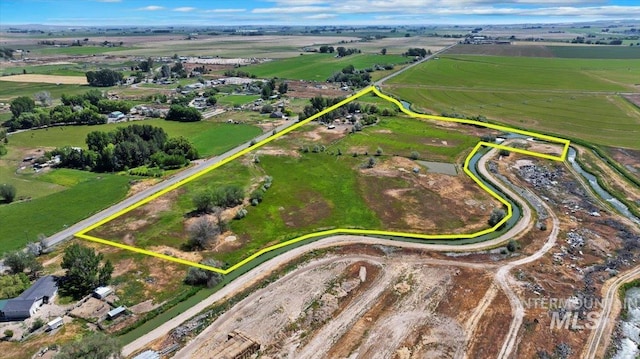 169W 200 N, Jerome, ID 83316 - aerial view of sparsely populated area featuring property boundaries highlighted