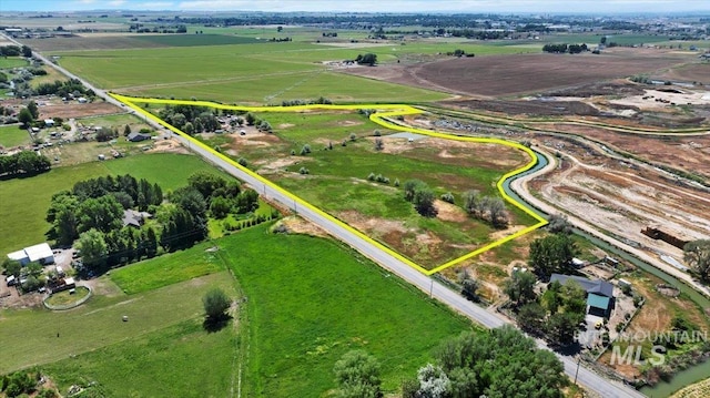 169W 200 N, Jerome, ID 83316 - aerial view of sparsely populated area featuring property boundaries highlighted