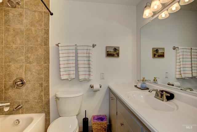 8561 W Goddard, Boise, ID 83704 - bathroom with toilet, shower / bath combination, and vanity