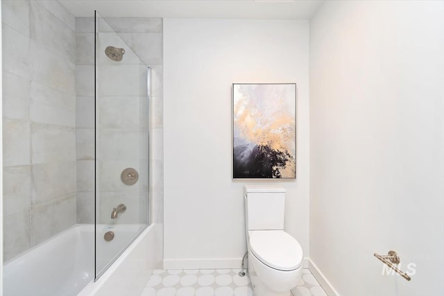 4184 E Haystack St Unit 206, Boise, ID 83716 - bathroom with baseboards, toilet, and shower / bath combination