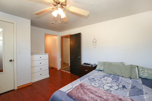 1765 W 6th St, Weiser, ID 83672 - bedroom featuring wood finished floors, baseboards, and ceiling fan