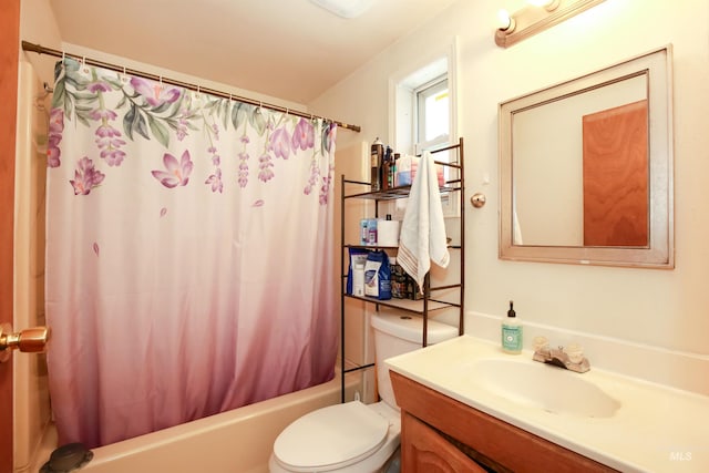 1765 W 6th St, Weiser, ID 83672 - bathroom featuring toilet, vanity, and shower / bath combination with curtain