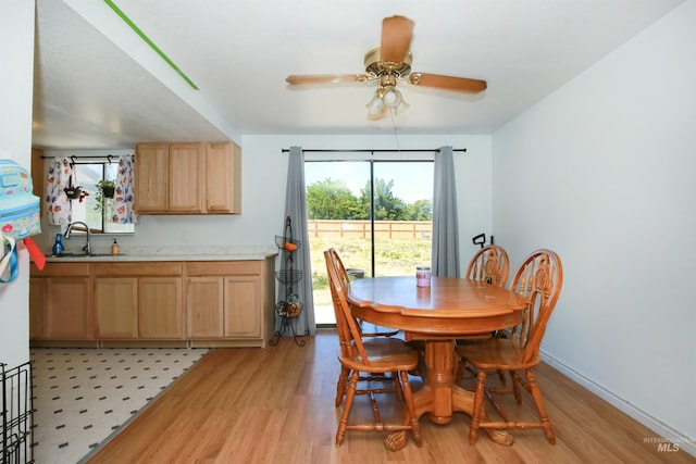 1765 W 6th St, Weiser, ID 83672 - dining room with light wood-type flooring, ceiling fan, healthy amount of natural light, and baseboards