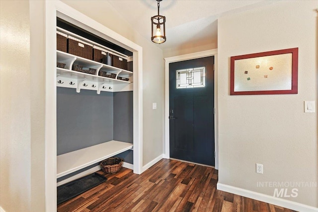 3118 Fircrest Ave, Caldwell, ID 83605 - mudroom with baseboards and dark wood-style floors