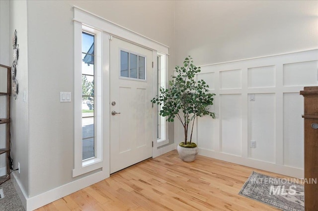 entryway featuring light hardwood / wood-style floors