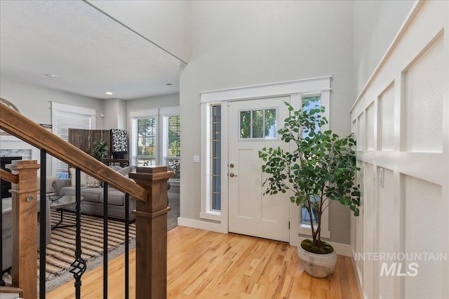 entrance foyer featuring light hardwood / wood-style flooring