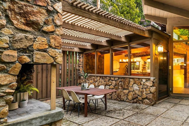 2036 N Blaine Way, Boise, ID 83702 - view of patio with outdoor dining area and a pergola