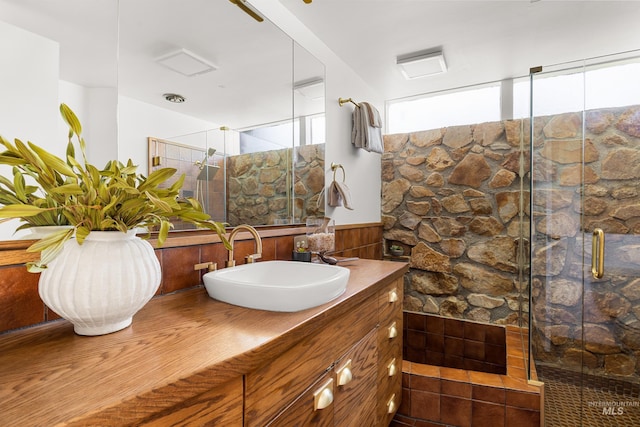 2036 N Blaine Way, Boise, ID 83702 - bathroom featuring vanity and a shower stall
