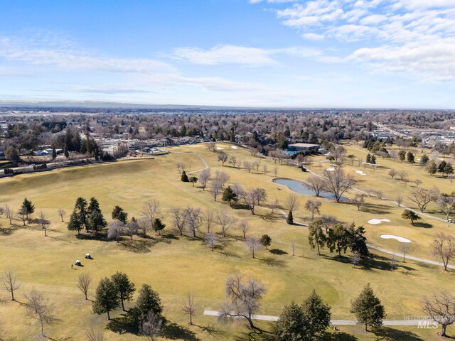 aerial view featuring a rural view and a water view