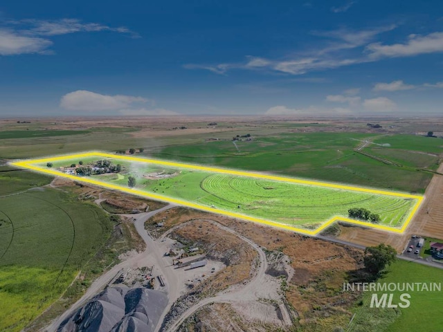 drone / aerial view featuring a rural view