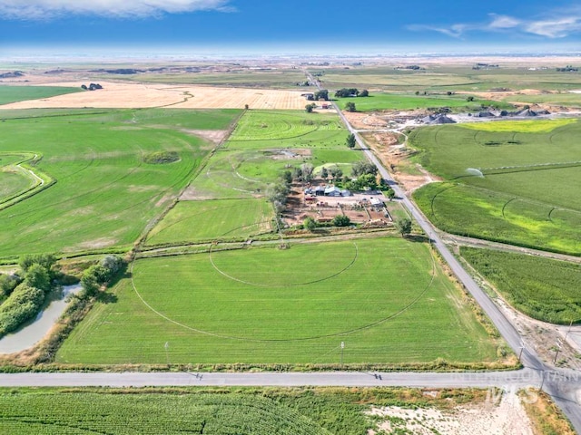 aerial view with a rural view