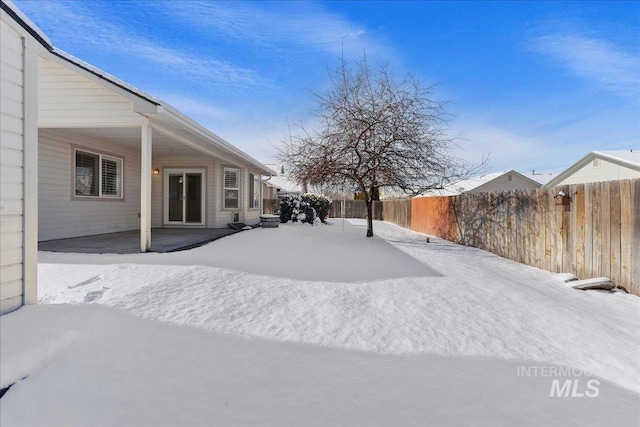 view of yard featuring a fenced backyard and a patio