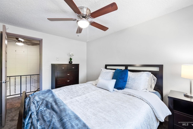 946 S Curtis Rd, Boise, ID 83705 - carpeted bedroom featuring a textured ceiling and a ceiling fan