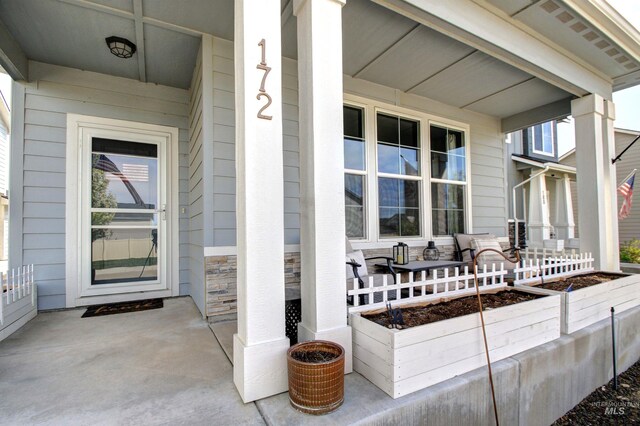 172 S Echo Canyon Ave, Meridian, ID 83642 - view of exterior entry featuring a porch